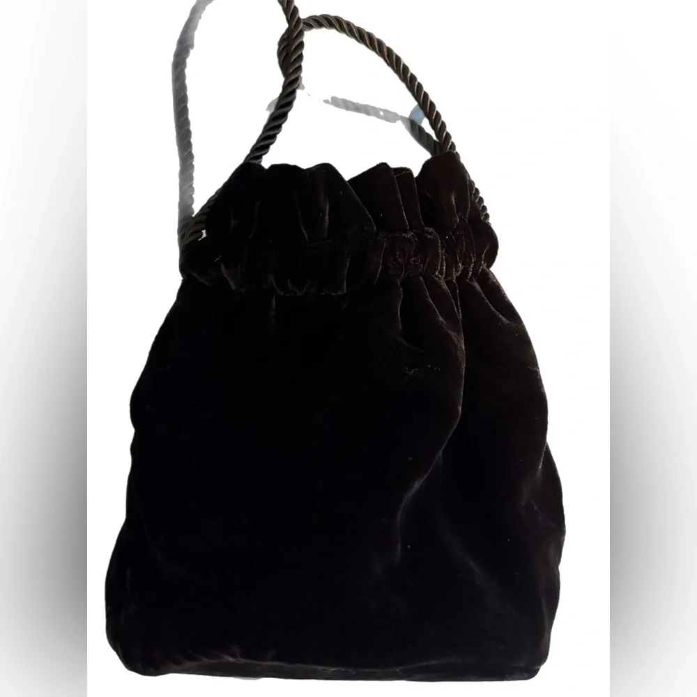 DÔEN black velvet pochette or evening bag - Picture 7 of 10